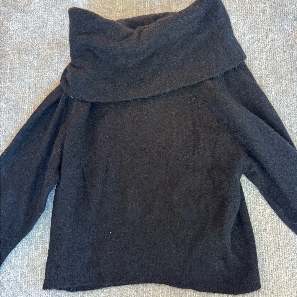 Zara off the shoulder black sweater